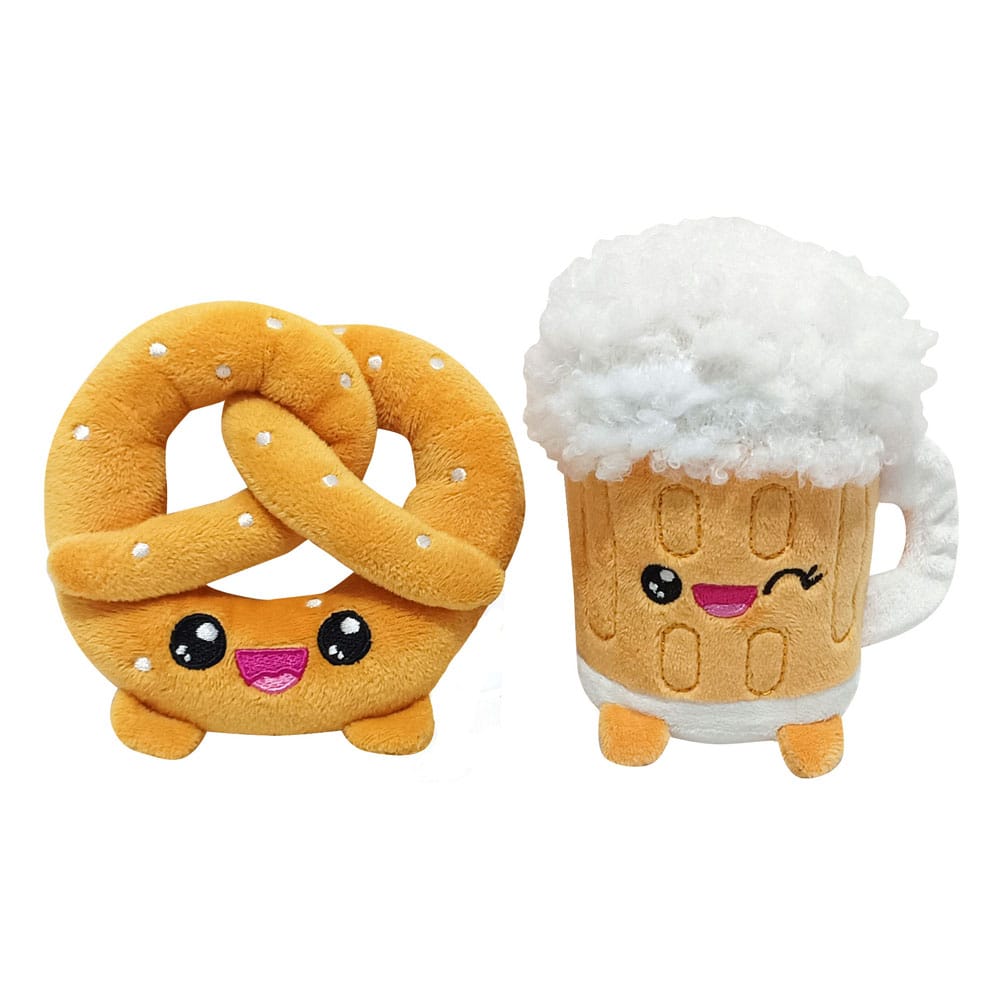 Pakc de 2 peluches Yummis Together Pretzel & Beer in Take Away Bag 21 cm