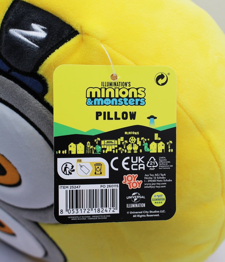 Minions 3 cojín de peluche redondo bordado 30x10x30 cm