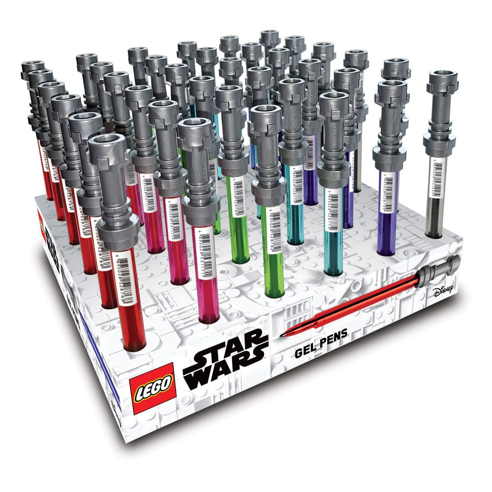 LEGO Star Wars Bolígrafos de gel Sable de Luz Expositor (36)