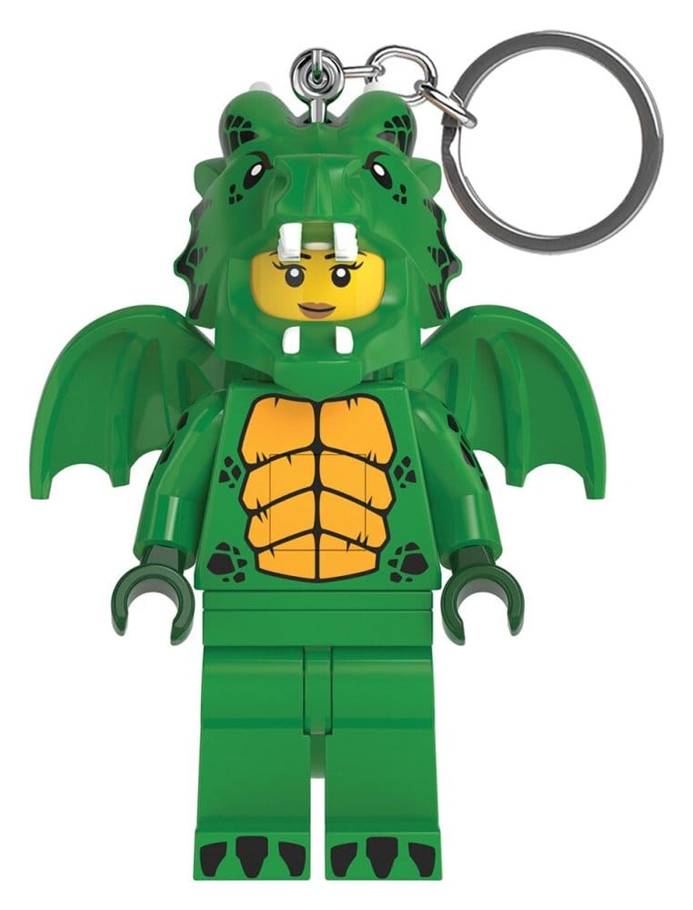 Lego Figuras Mini Llavero Chica Dragón Verde Claro Frikytopia