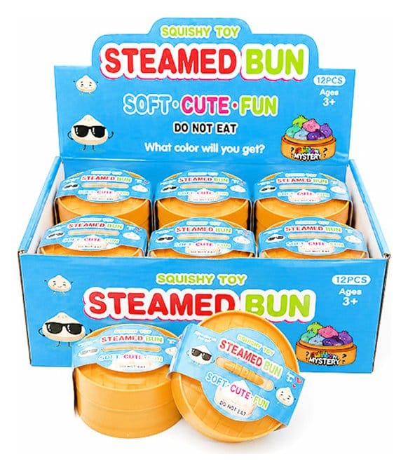 Steamed Bun Squishy Dumpling Blind Box Display (12) Frikytopia
