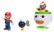 World of Nintendo Pack de 2 Figuras Mario and Bowser Jr. Clown Car 6 cm