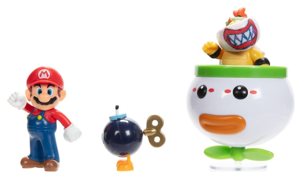 World of Nintendo Pack de 2 Figuras Mario and Bowser Jr. Clown Car 6 cm Frikytopia