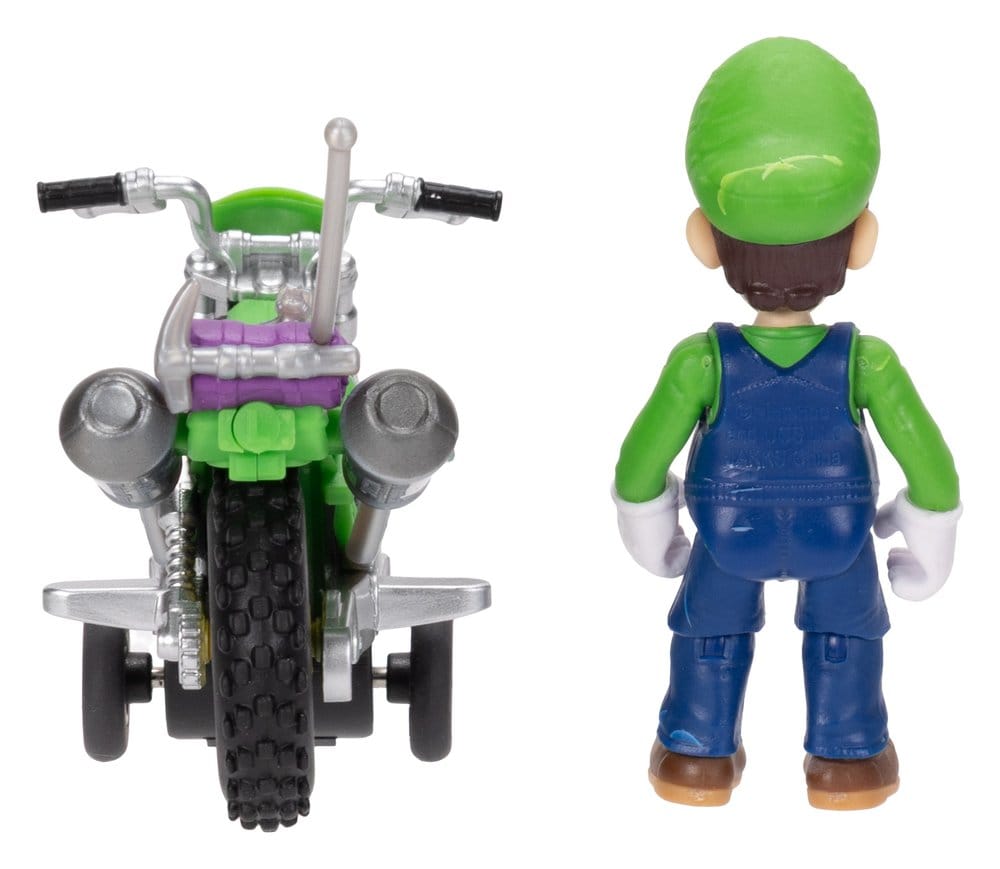Super Mario Galaxy: la película Figura con Motocicleta de Retroceso Luigi 6 cm