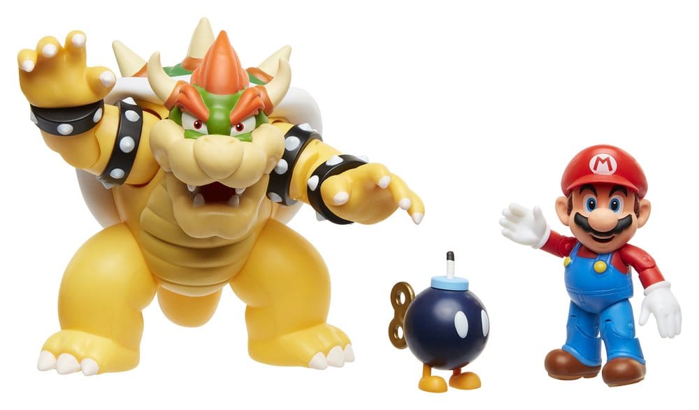 World of Nintendo Pack de 3 Figuras Mario vs. Bowser Lava Battle