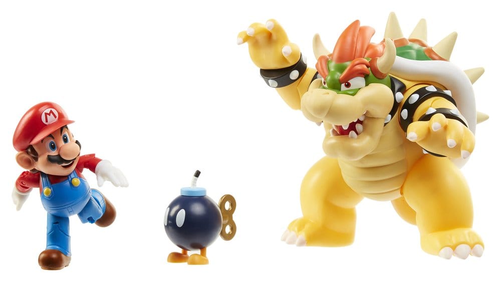 World of Nintendo Pack de 3 Figuras Mario vs. Bowser Lava Battle