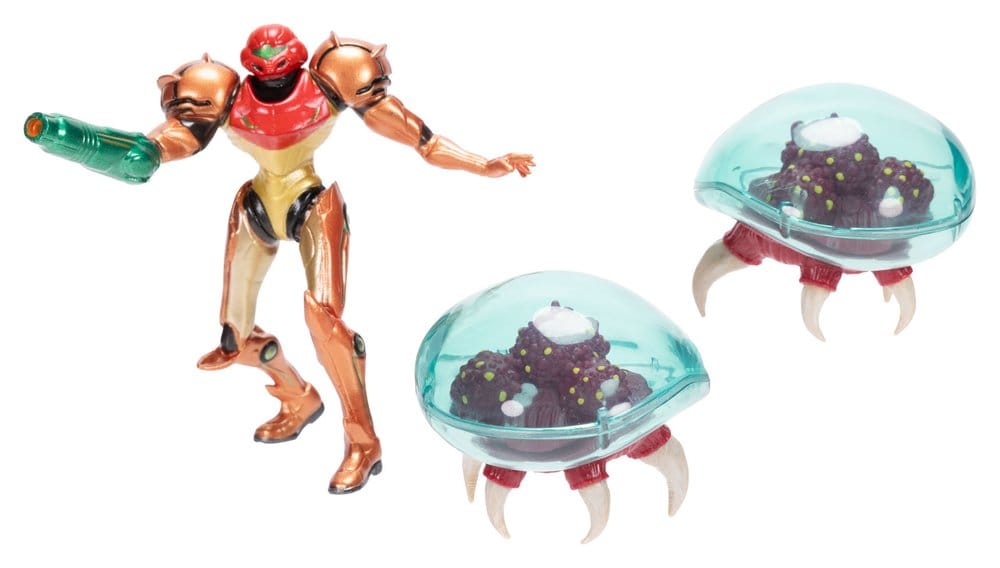 World of Nintendo Pack de 3 Figuras Metroid Samus Bounty Hunter 6 cm Frikytopia