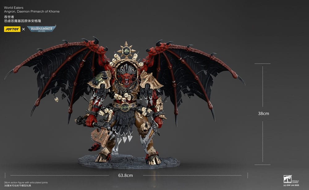 Warhammer 40k Figura World Eaters Angron Daemon Primarch of Khorne 48 cm