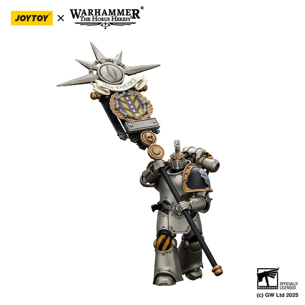 Warhammer The Horus Heresy Figura 1/18 lron Warriors Command Squad Chosen with Legion Standard 12 cm