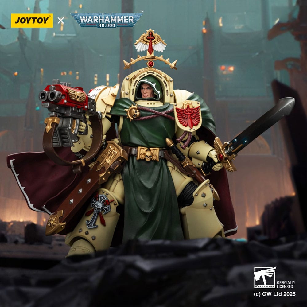 Warhammer 40,000: Dark Angels Figura Belial Grand Master of The Deathwing With the Sword of Silence and Storm Bolter 14 cm