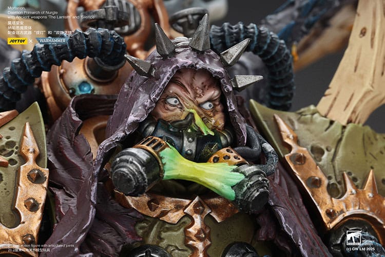 Warhammer 40k Figura 1/18 Mortarion Daemon Primarch of Nurgle with Ancient weapons The Lantern and Silence 21 cm