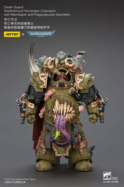 Warhammer 40k Figura 1/18 Death Guard Deathshroud Terminator Championwith Manreaper and Plaguespurter Gauntlets 14 cm