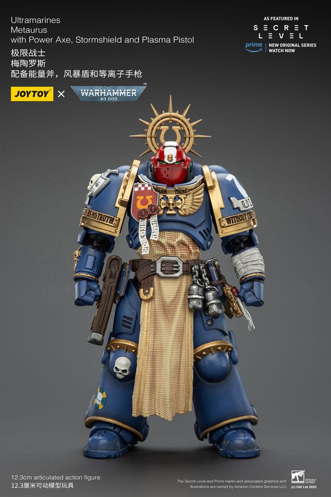 Warhammer 40,000 Figura Ultramarines Metaurus with Power Axe, Stormshield and Plasma Pistol 13 cm