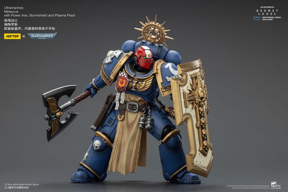 Warhammer 40,000 Figura Ultramarines Metaurus with Power Axe, Stormshield and Plasma Pistol 13 cm