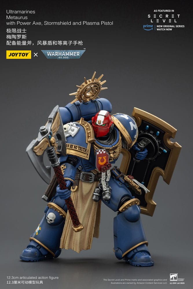 Warhammer 40,000 Figura Ultramarines Metaurus with Power Axe, Stormshield and Plasma Pistol 13 cm