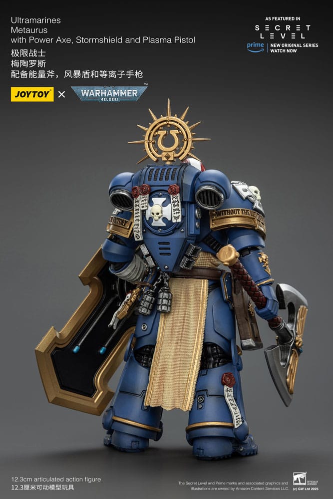 Warhammer 40,000 Figura Ultramarines Metaurus with Power Axe, Stormshield and Plasma Pistol 13 cm