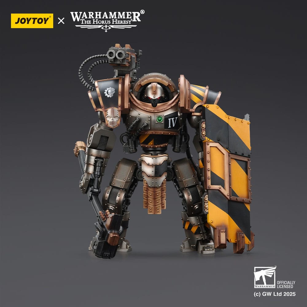 Warhammer The Horus Heresy Figura Iron Warriors Iron Circle Domitar-Ferrum Class Battle-automata with Karceri Battle Shield 24 cm