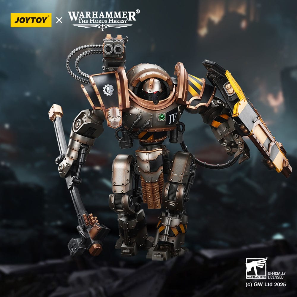 Warhammer The Horus Heresy Figura Iron Warriors Iron Circle Domitar-Ferrum Class Battle-automata with Karceri Battle Shield 24 cm