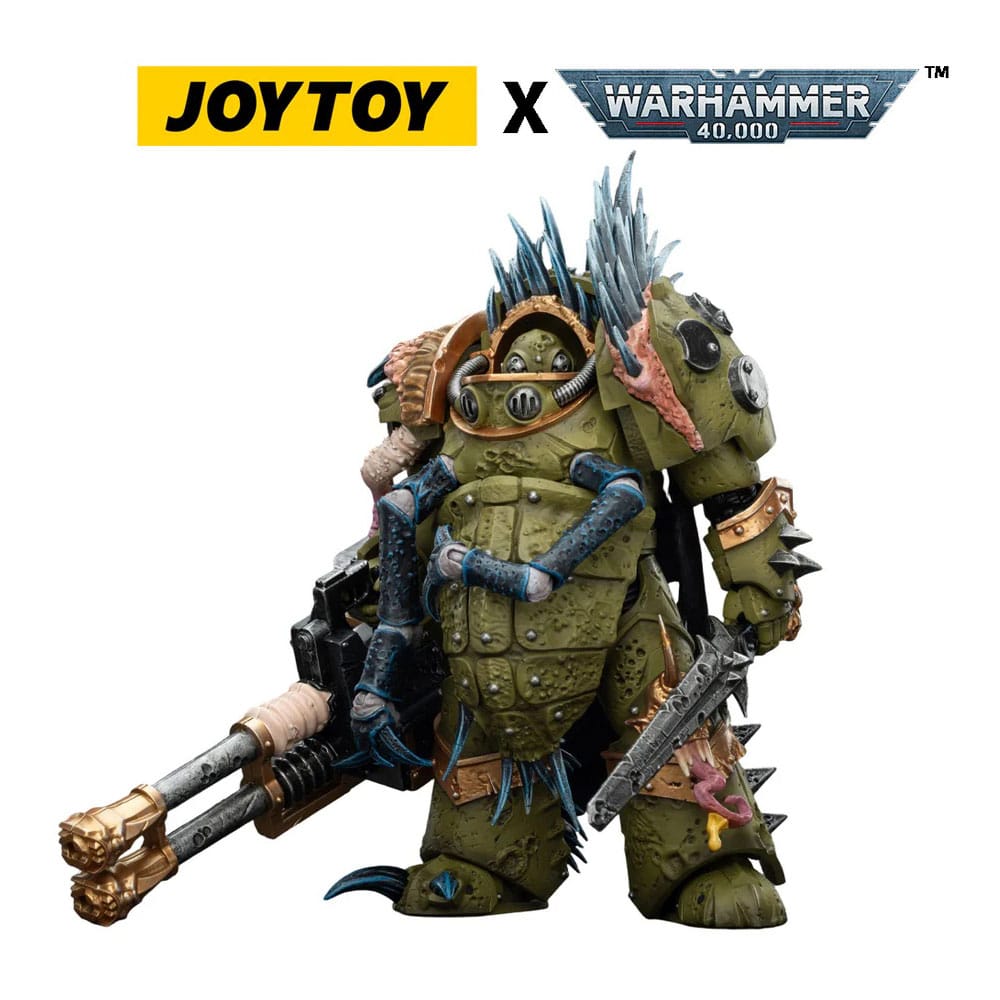 Warhammer 40,000 Figura Death Guard Blightlord Terminator 1 with Reaper Autocannon and Bubotic Blades 14 cm Frikytopia