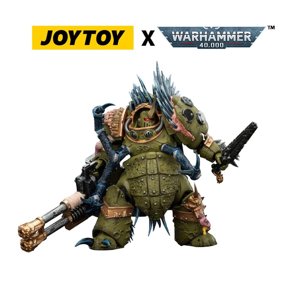 Warhammer 40,000 Figura Death Guard Blightlord Terminator 1 with Reaper Autocannon and Bubotic Blades 14 cm