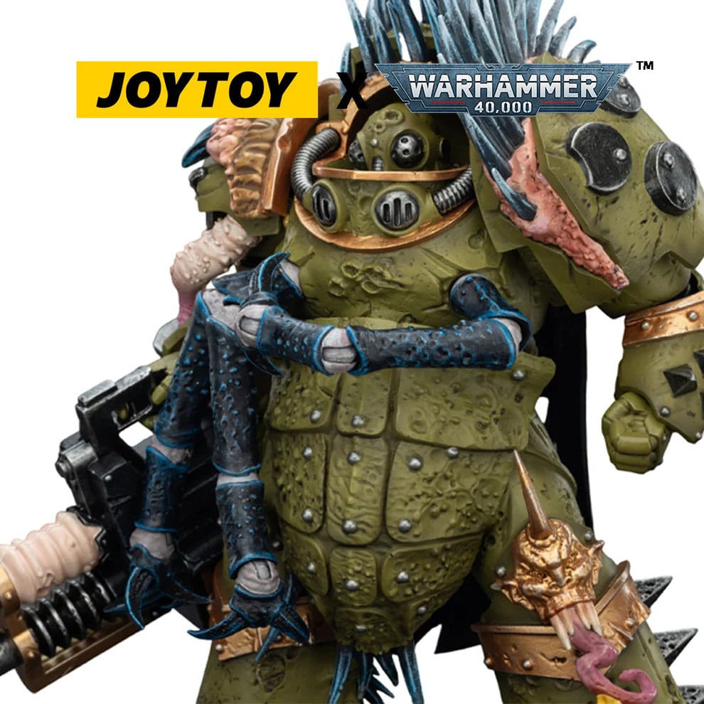 Warhammer 40,000 Figura Death Guard Blightlord Terminator 1 with Reaper Autocannon and Bubotic Blades 14 cm