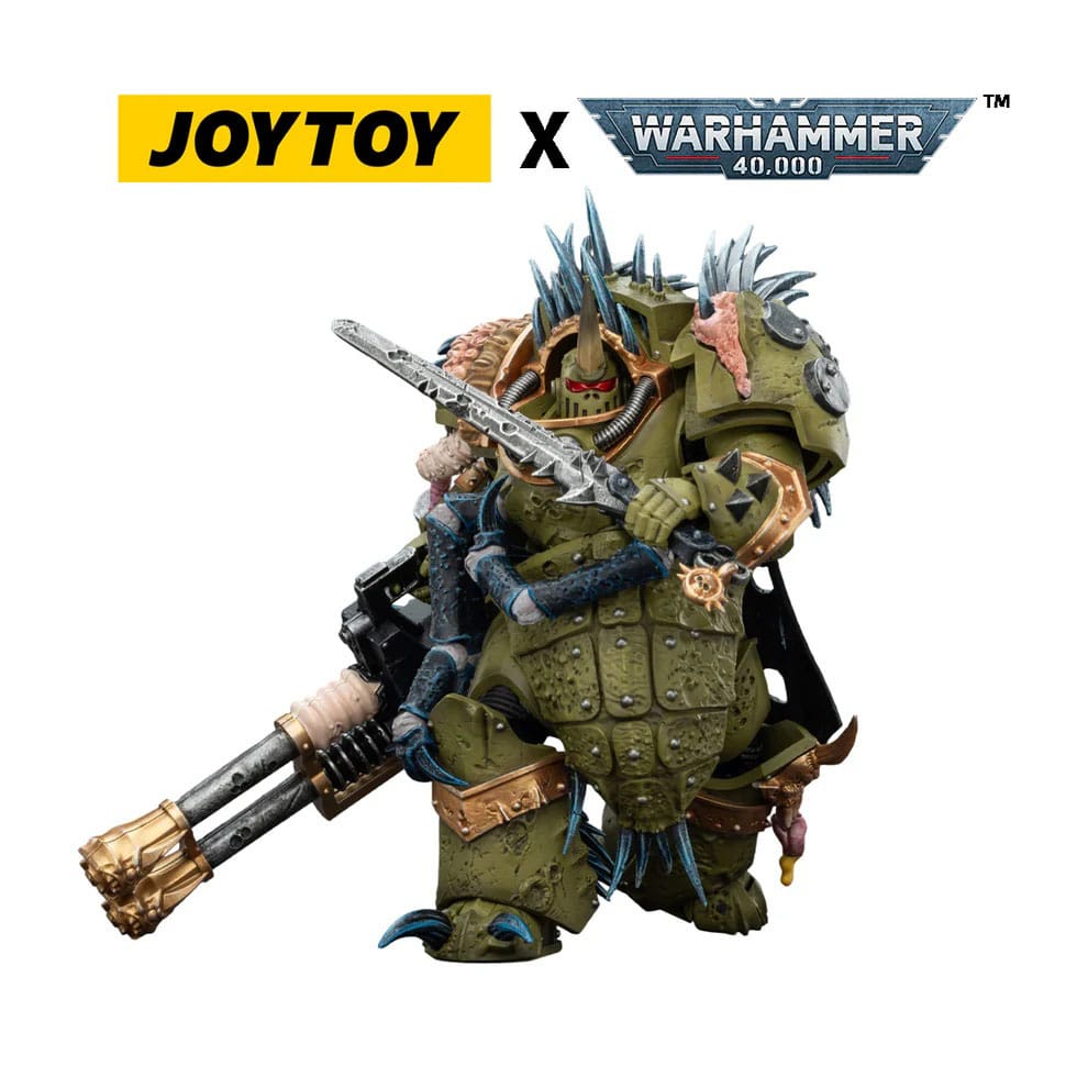 Warhammer 40,000 Figura Death Guard Blightlord Terminator 1 with Reaper Autocannon and Bubotic Blades 14 cm