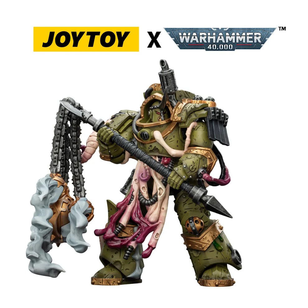 Warhammer 40,000 Figura Death Guard Blightlord Terminator 2 with Flail of Corruption 14 cm