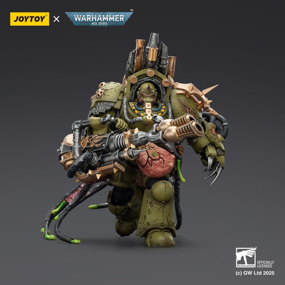 Warhammer 40,000 Figura Death Guard Lord of Virulence with Power Fist and Twin Plague Spewer 14 cm