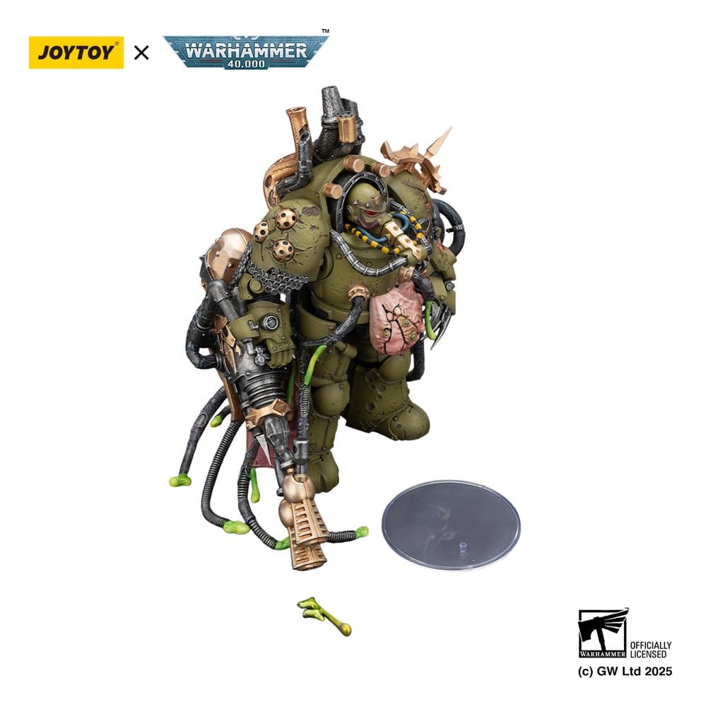 Warhammer 40,000 Figura Death Guard Lord of Virulence with Power Fist and Twin Plague Spewer 14 cm