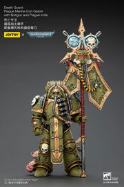 Warhammer 40,000 Figura Death Guard Plague Marine Icon bearer with Boltgun and Plague knife 12 cm