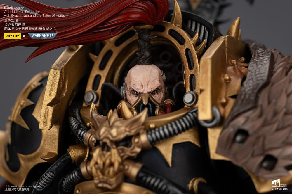 Warhammer 40,000 Figura  Black Legion Abaddon the Despoiler with Drach'nyen and the Talo 16 cm