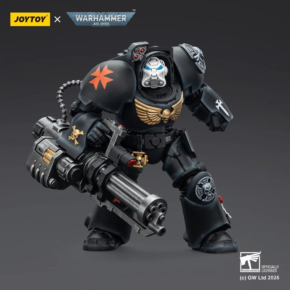 Warhammer 40,000 Figura Black Templars Terminator 3 with Power Fist and Assault Cannon 14 cm
