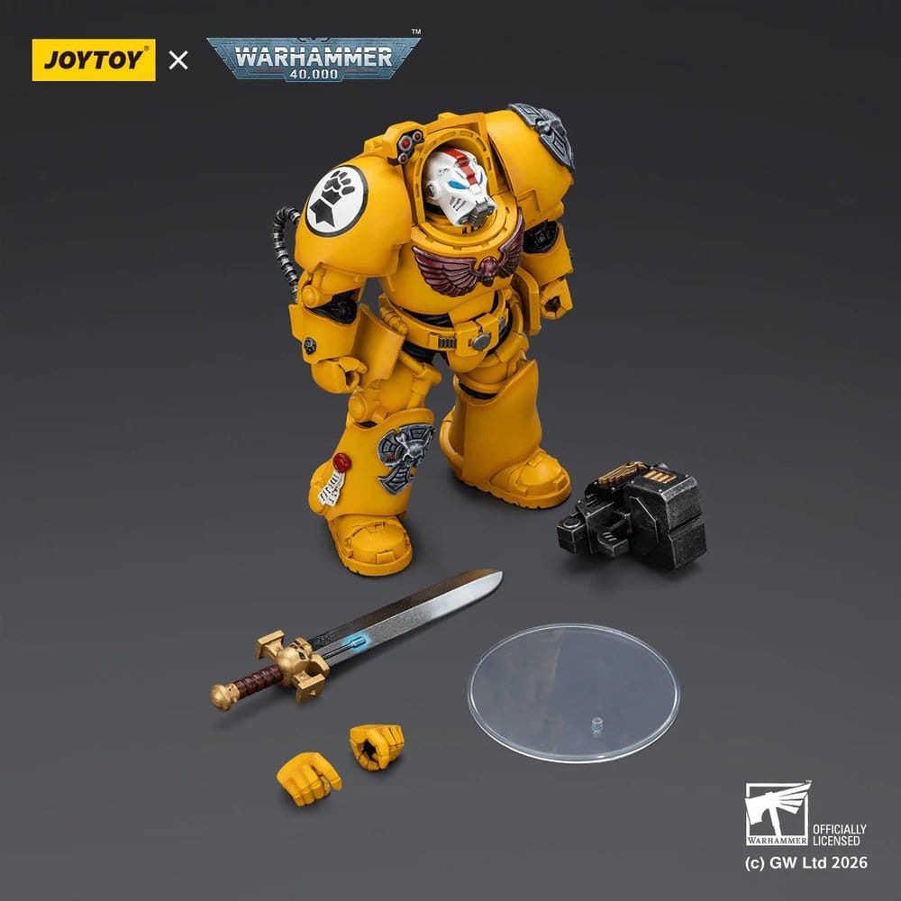 Warhammer 40,000 Figura Imperial Fists Terminator 1 with Power Sword and Storm Bolter 14 cm
