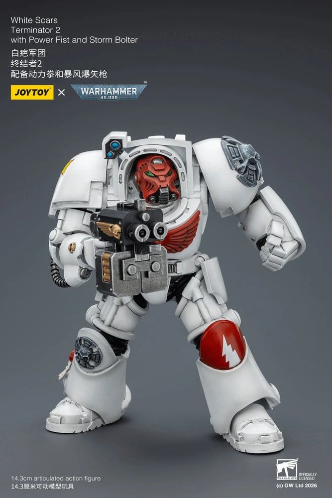 Warhammer 40,000 Figura White Scars Terminator 2 with Power Fist and Storm Bolter 14 cm