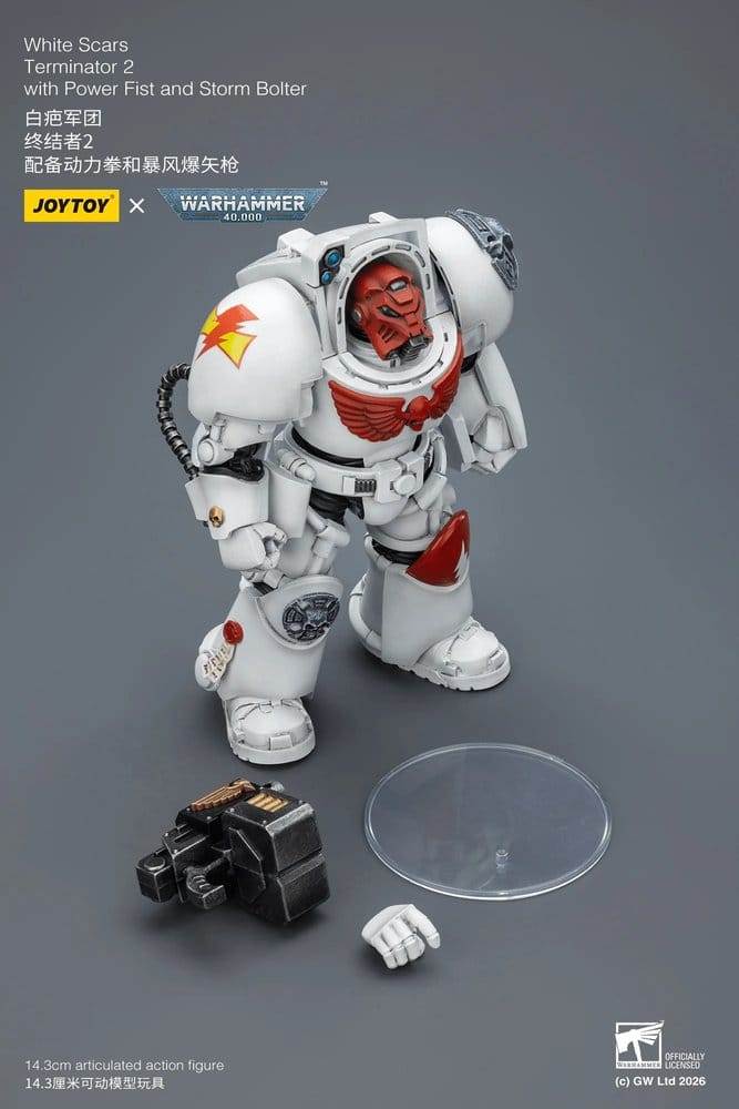 Warhammer 40,000 Figura White Scars Terminator 2 with Power Fist and Storm Bolter 14 cm