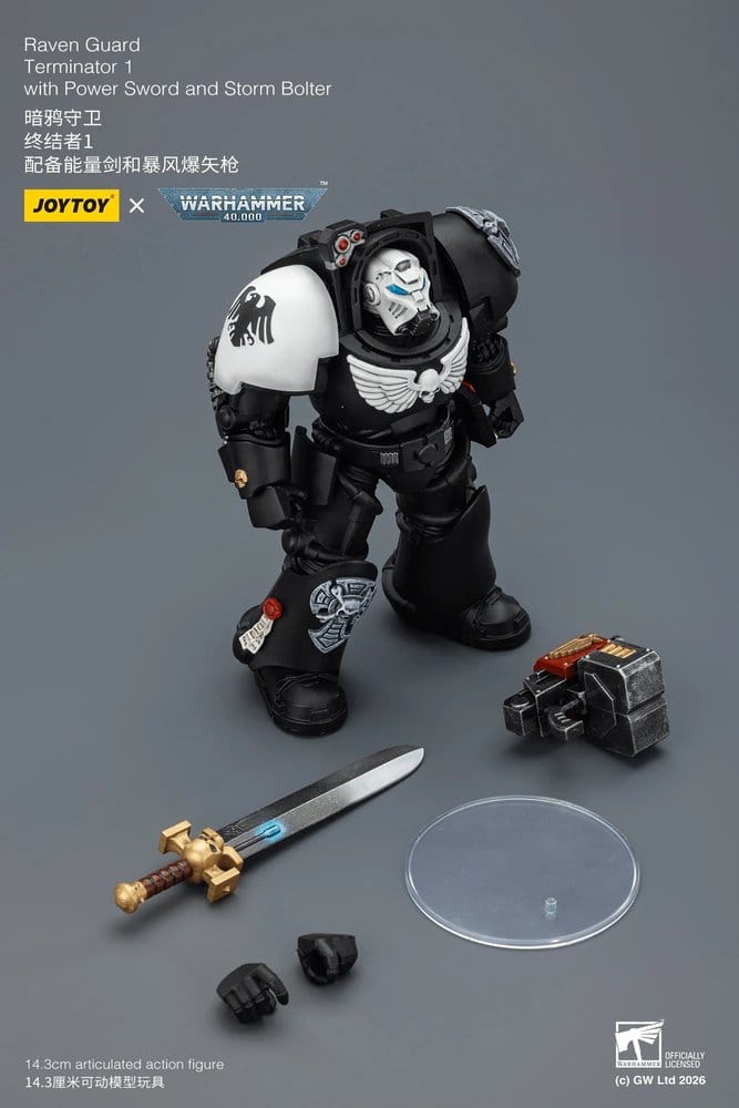 Warhammer 40,000 Figura Raven Guard Terminator 1 with Power Sword and Storm Bolter 14 cm