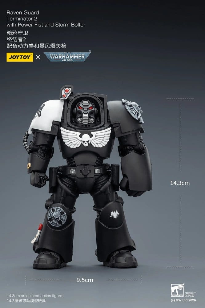 Warhammer 40,000 Figura Raven Guard Terminator 2 with Power Fist and Storm Bolter 14 cm