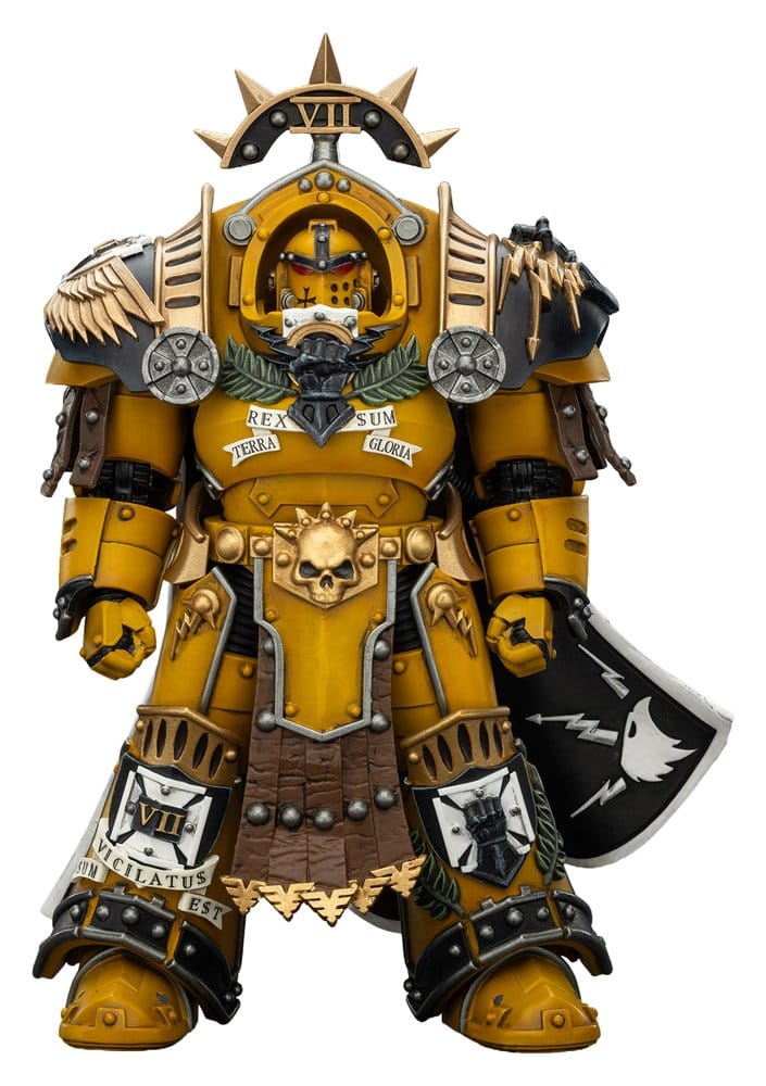 Warhammer Imperial Fists Figura Legion Praetor in Tartaros Terminator Armourwith Power Sword and Vigil Storm Shield 14 cm Frikytopia