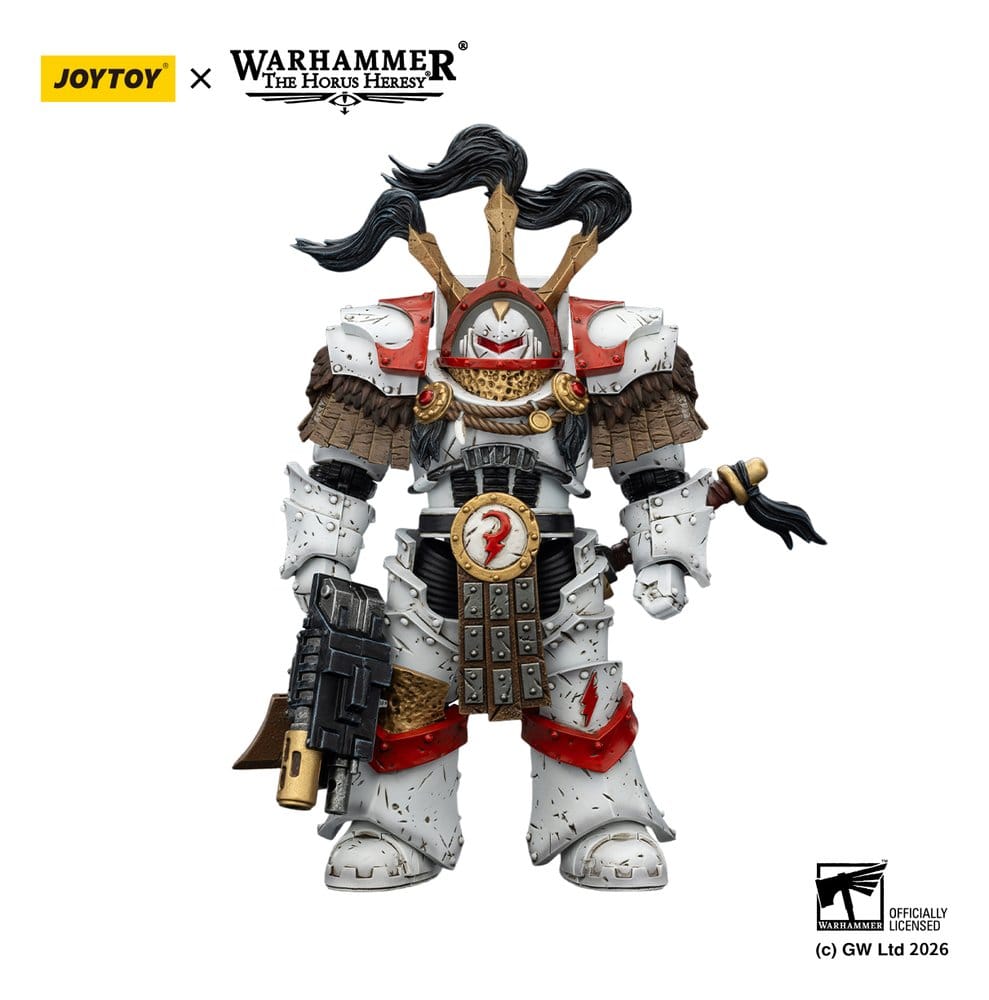 Warhammer 40,000 Figura White Scars Legion Praetor in Cataphractii Terminator Armour with Cyber Hawk Chogorian sword and combi-melta 14 cm Frikytopia