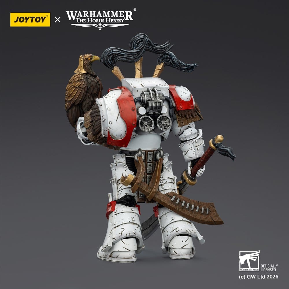 Warhammer 40,000 Figura White Scars Legion Praetor in Cataphractii Terminator Armour with Cyber Hawk Chogorian sword and combi-melta 14 cm