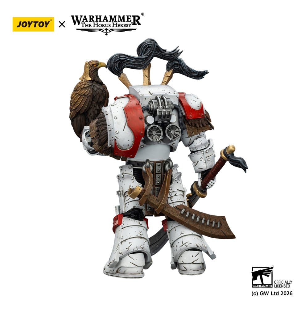 Warhammer 40,000 Figura White Scars Legion Praetor in Cataphractii Terminator Armour with Cyber Hawk Chogorian sword and combi-melta 14 cm