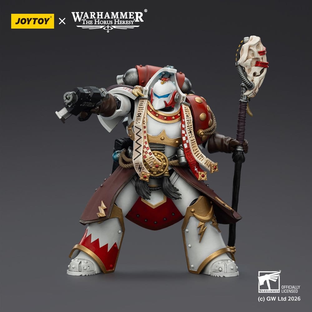 Warhammer 40,000 Figura White Scars Stormseer Consulwith Force Staff and Bolt Pistol 12 cm
