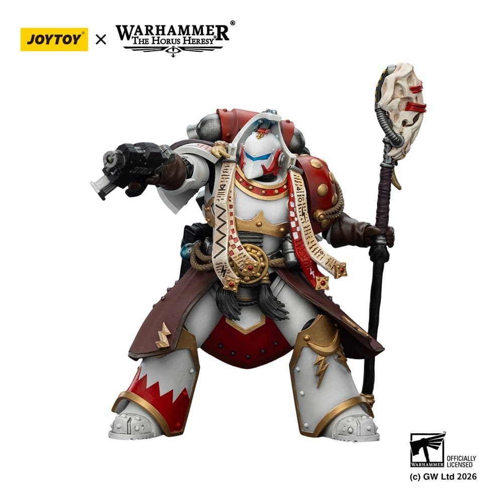 Warhammer 40,000 Figura White Scars Stormseer Consulwith Force Staff and Bolt Pistol 12 cm