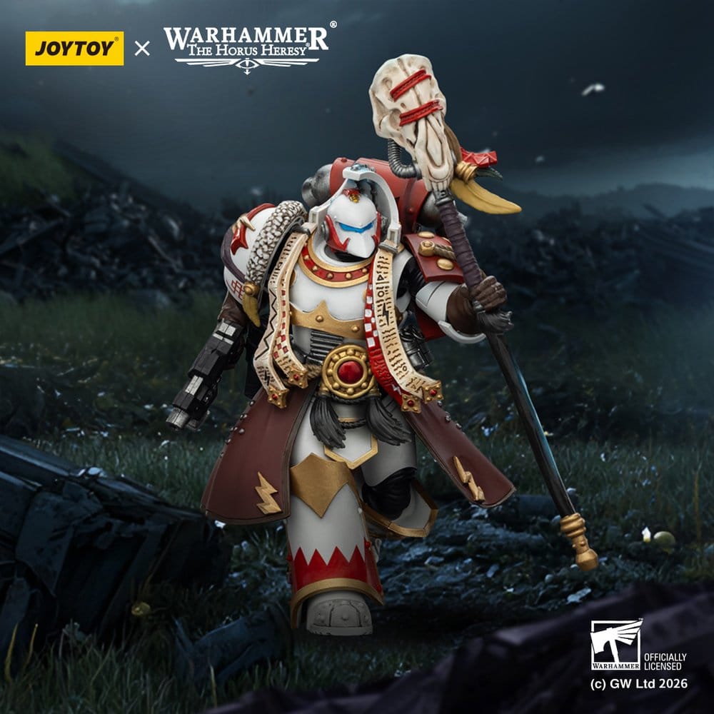 Warhammer 40,000 Figura White Scars Stormseer Consulwith Force Staff and Bolt Pistol 12 cm
