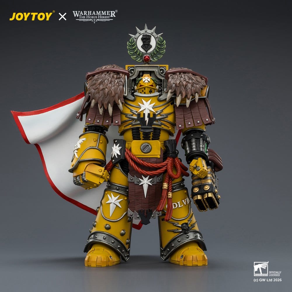 Warhammer Figura Imperial Fists Lord Castellan Evander Garrius, The Tyrant of Cthonia 14 cm