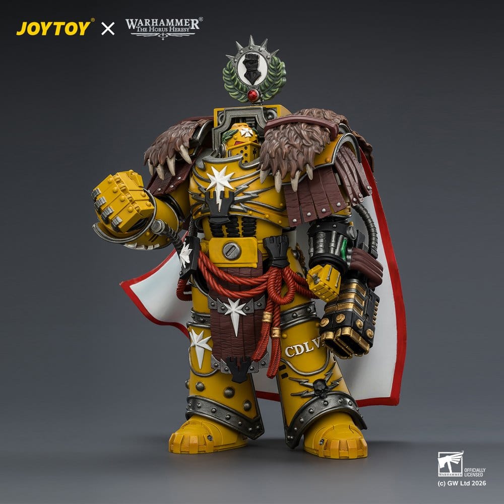 Warhammer Figura Imperial Fists Lord Castellan Evander Garrius, The Tyrant of Cthonia 14 cm