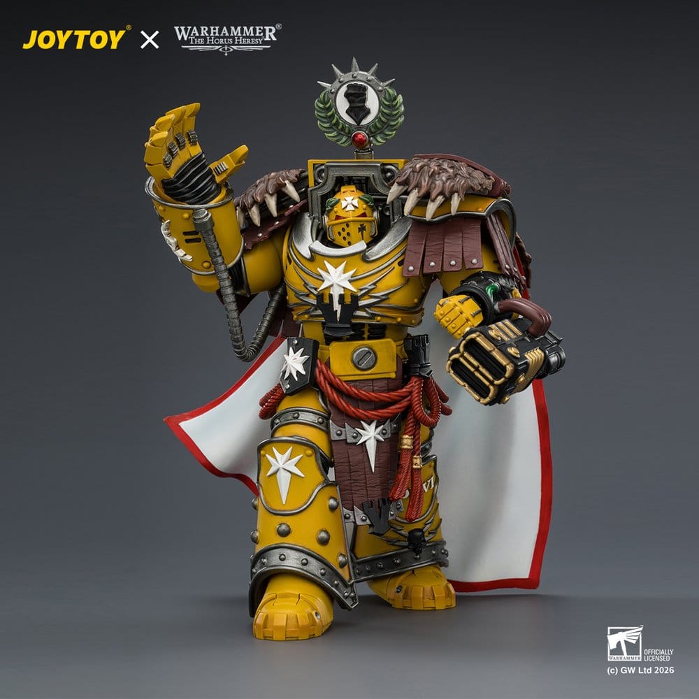Warhammer Figura Imperial Fists Lord Castellan Evander Garrius, The Tyrant of Cthonia 14 cm