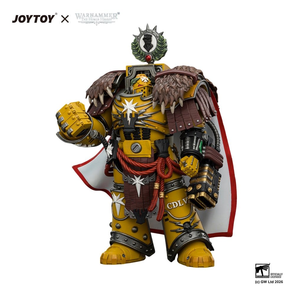 Warhammer Figura Imperial Fists Lord Castellan Evander Garrius, The Tyrant of Cthonia 14 cm
