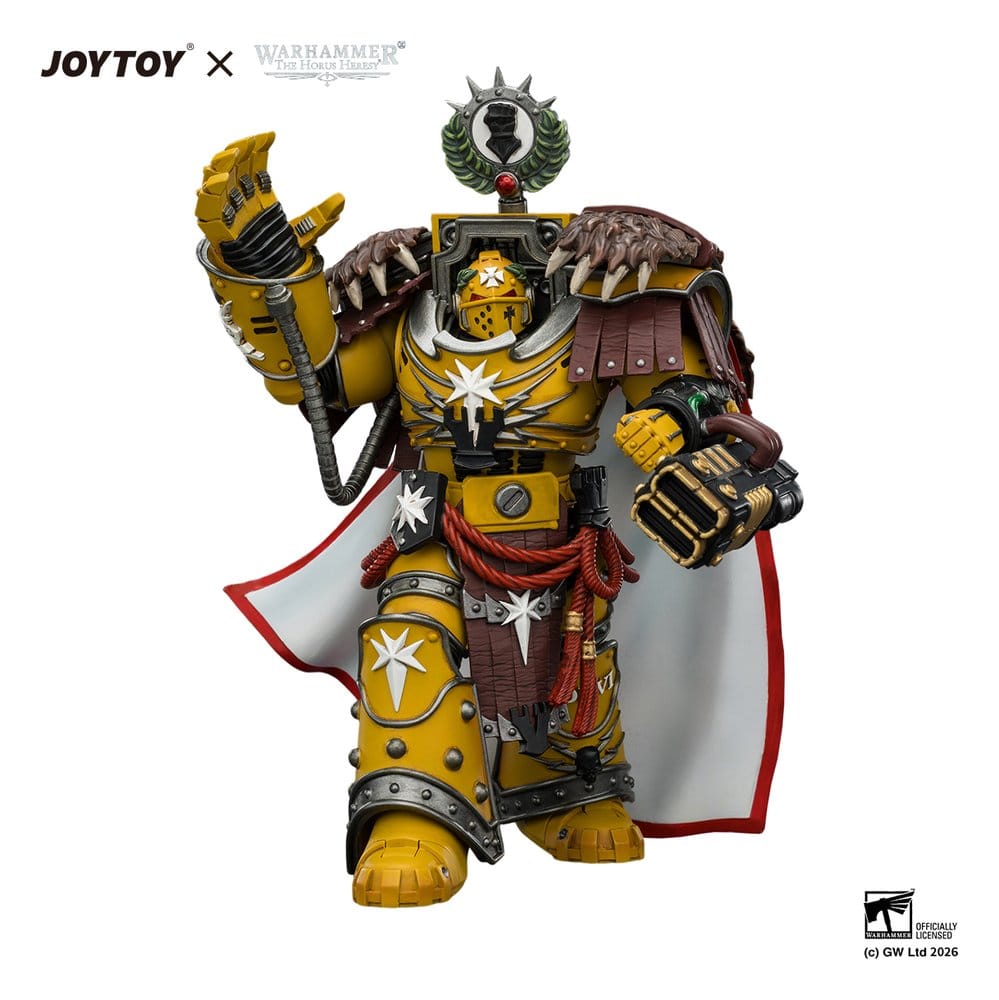 Warhammer Figura Imperial Fists Lord Castellan Evander Garrius, The Tyrant of Cthonia 14 cm