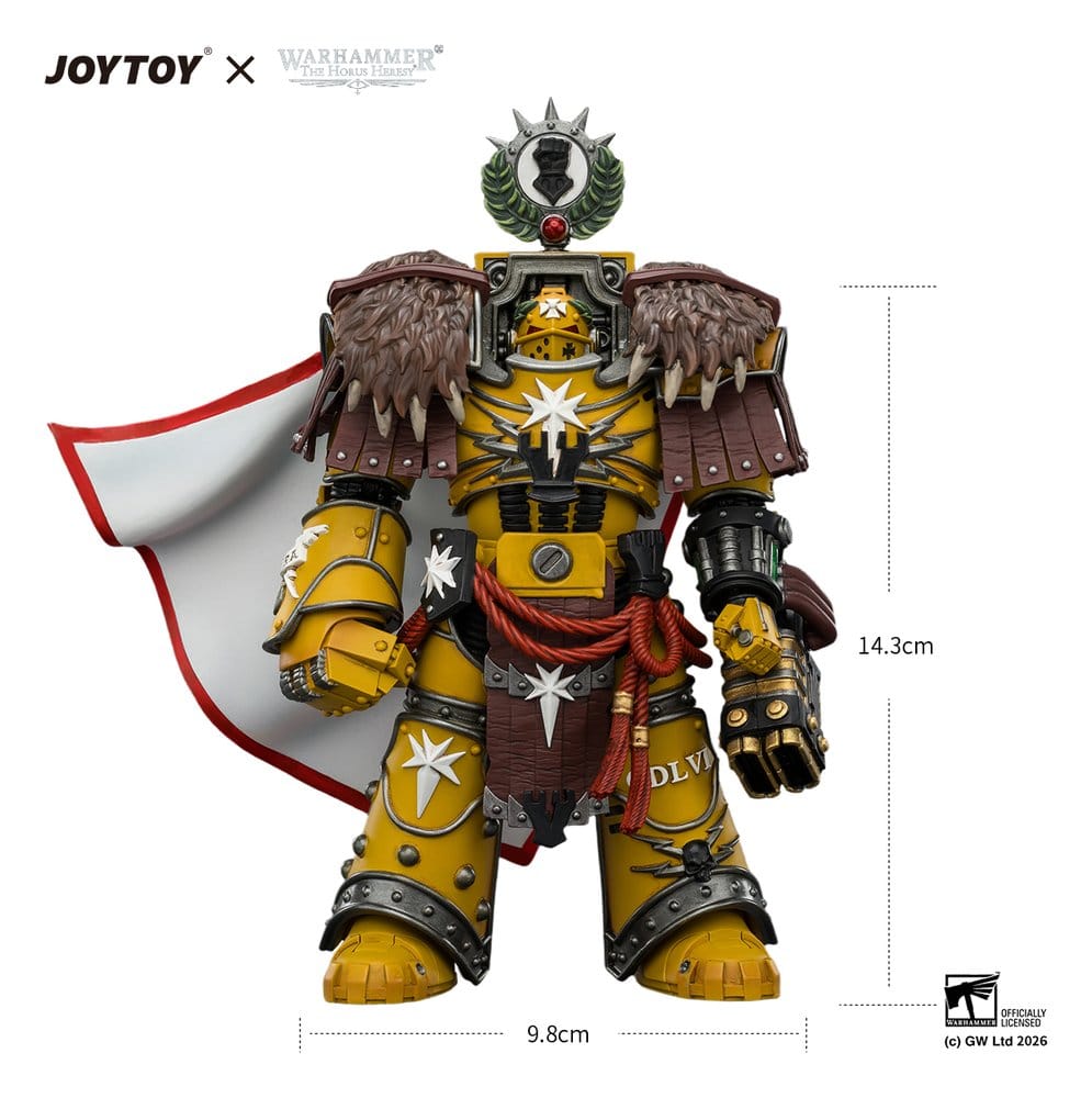 Warhammer Figura Imperial Fists Lord Castellan Evander Garrius, The Tyrant of Cthonia 14 cm